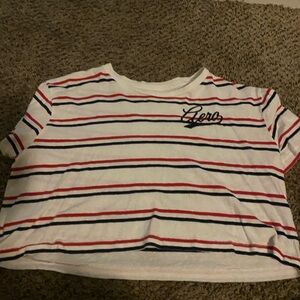 Red white and blue Aeropostale cropped shirt no flaws